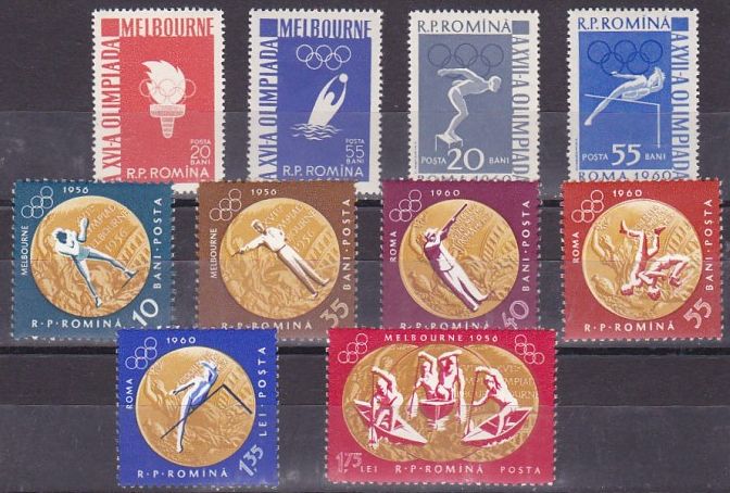 1961 - Jocurile Olimpice, medalii, serie neuzata