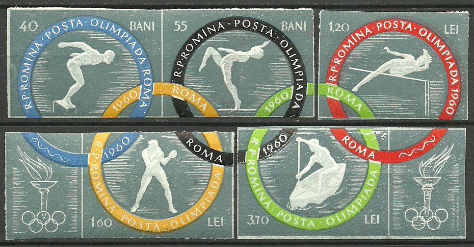 1960 - Jocurile Olimpice Roma, serie ndt neuzata