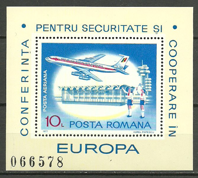 1977 - Conferinta pt. securitate, avion, colita neuzata