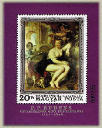 Ungaria 1977 - pictura XVII Rubens, colita neuzata