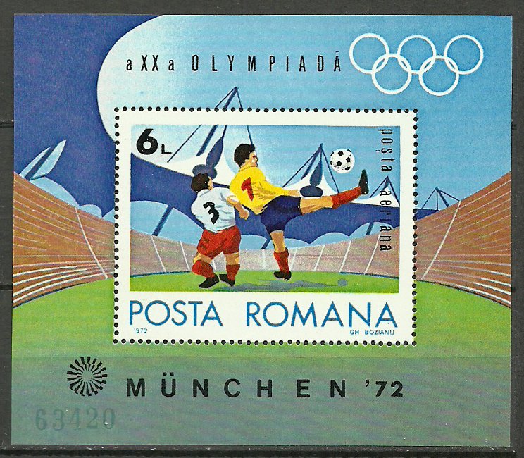 1972 - Jocurile Olimpice Munchen, colita neuzata