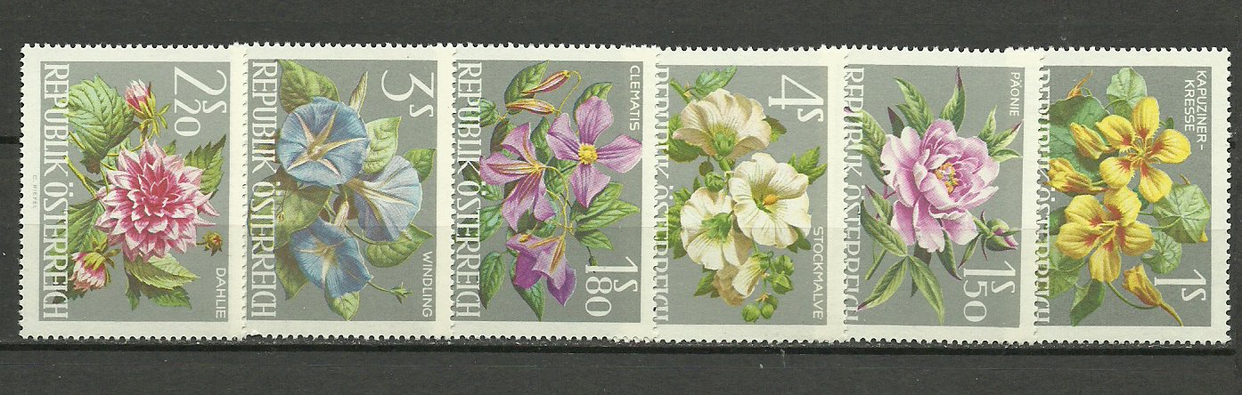 Austria 1964 - flori, serie neuzata