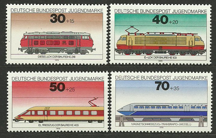 Bundes 1975 - locomotive, serie neuzata