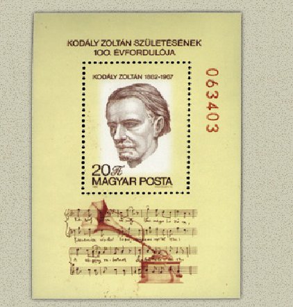 Ungaria 1982 - Kodaly Zoltan, muzician, colita neuzata
