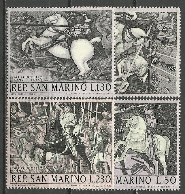 San Marino 1968 - Picturi Paolo Uccello, serie neuzata