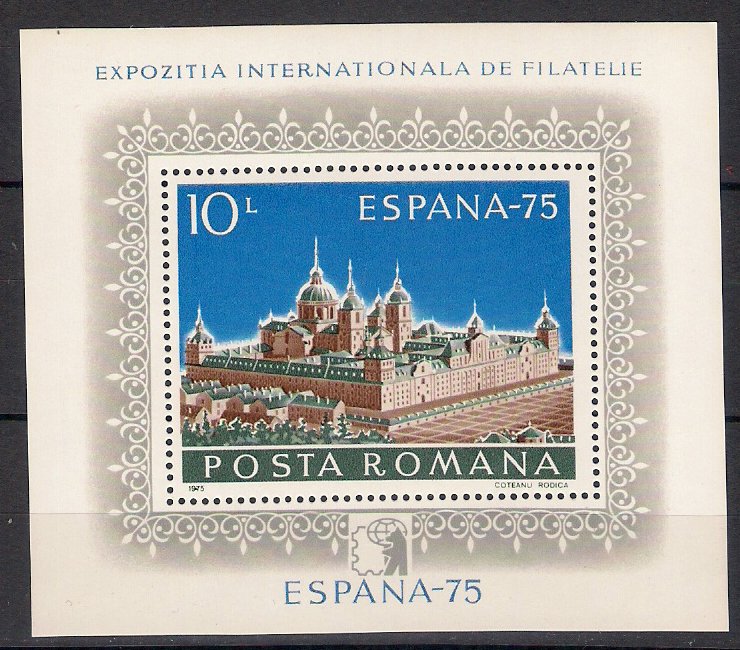 1975 - Expo filatelic \"Espana 75\" colita neuzata
