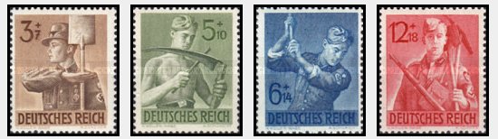 Deutsches Reich 1943 - Reichsarbeitsdienst, serie neuzata