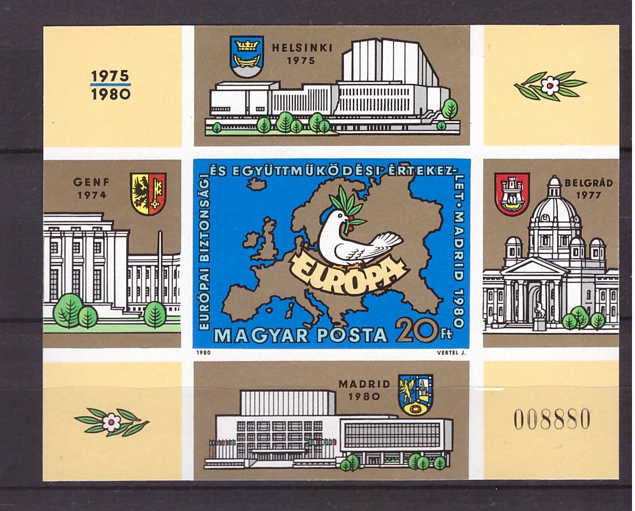 Ungaria 1980 - Conf. de secur si coop Europeana, colita ndt neuz