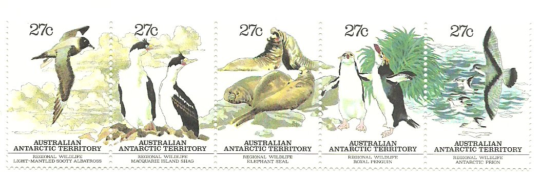 Australian Antarctic 1983 - fauna Antarctica, serie neuzata