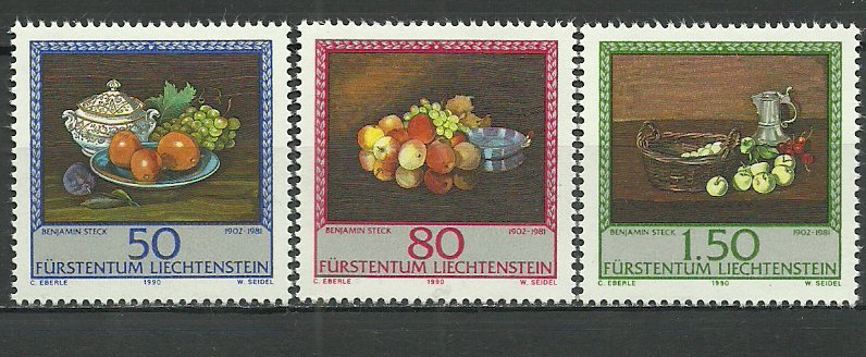 Liechtenstein 1990 - picturi, serie neuzata