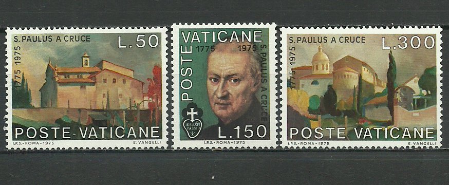 Vatican 1975 - 200th anniv. Paul vom Kreuz, serie neuzata
