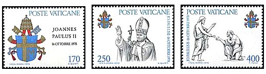 Vatican 1979 - papa Ioan Paul II, serie neuzata