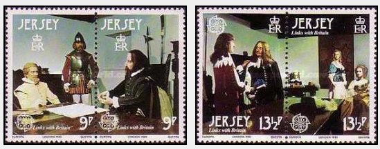 Jersey 1980 - Europa, personalitati istorice,  serie neuzata
