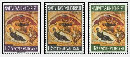 Vatican 1967 - Craciun, serie neuzata