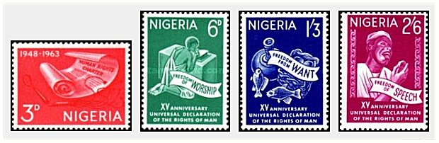 Nigeria 1963 - Decl. of Human Rights, serie neuzata