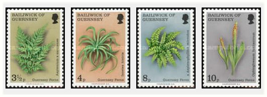Guernsey 1975 - Plante, ferigi, serie neuzata