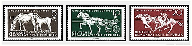 DDR 1958 - Calarie, cai, serie neuzata