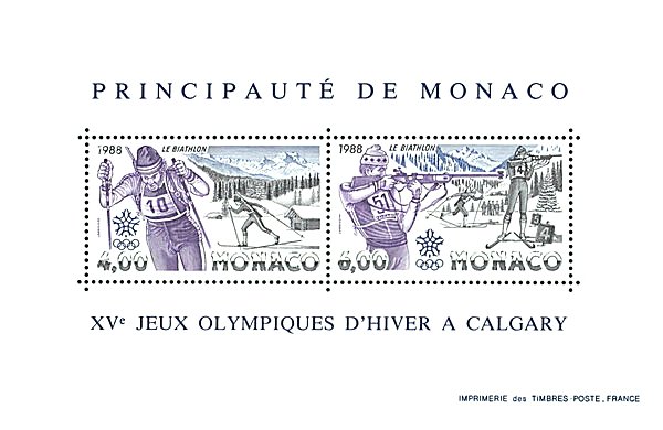 Monaco 1988 - J.O. Calgary, bloc neuzat