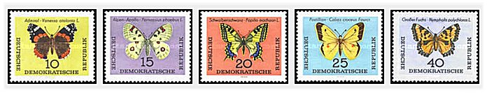 DDR 1964 - Fluturi, fauna, serie neuzata
