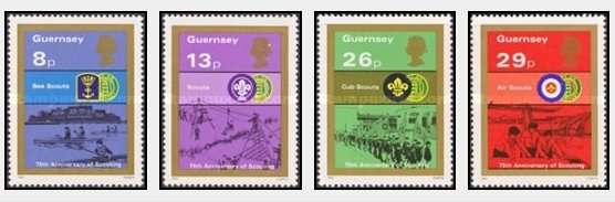Guernsey 1982 - Cercetasi, serie neuzata