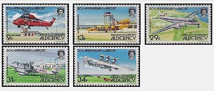 Alderney 1985 - aviatie, serie neuzata