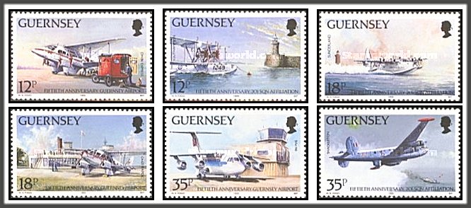 Guernsey 1989 - Aviatie, avioane, serie neuzata