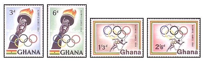 Ghana 1960 - Jocurile Olimpice Roma, serie neuzata
