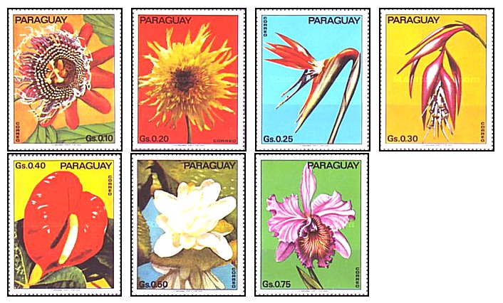 Paraguay 1973 - Flori, serie neuzata