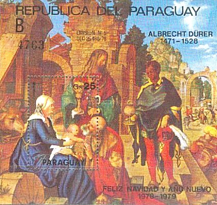 Paraguay 1978 - Craciun-Durer, colita neuzata
