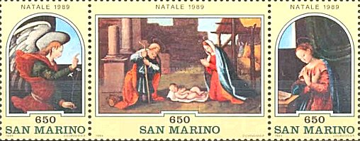 San Marino 1989 - Craciun, serie neuzata