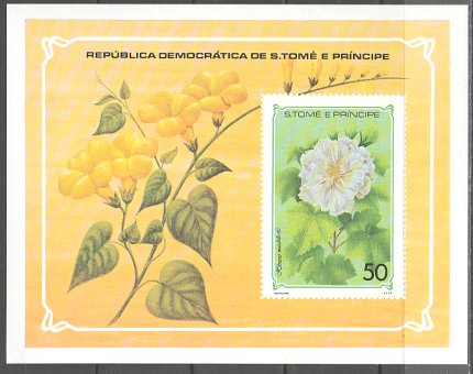 Sao Tome 1979 - flori, colita neuzata