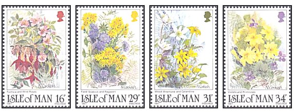 Isle of Man 1987 - Flori, serie neuzata