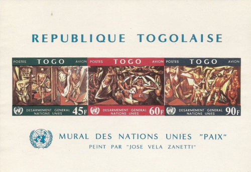 Togo 1967 - Picturi, colita neuzata