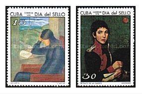 Cuba 1970 - ziua marcii postale-picturi, serie neuzata