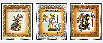 Mexic 1980 - Personaje pre-hispanice, serie neuzata
