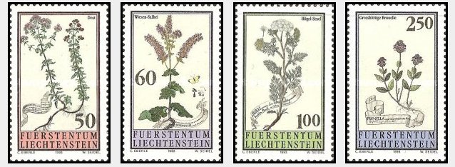 Liechtenstein 1993 - Flori, serie neuzata