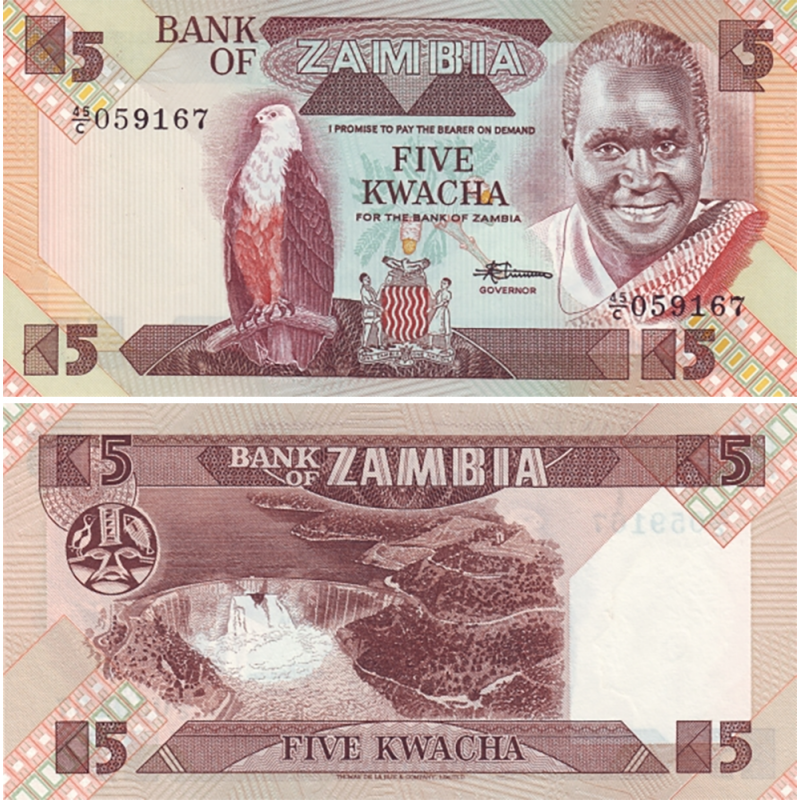Zambia 1988 - 5 kwacha UNC