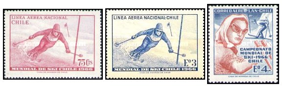 Chile 1966 - CM schi, serie neuzata
