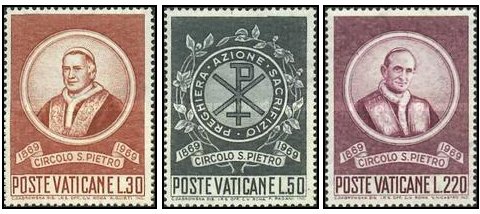 Vatican 1969 - Circolo San Pietro, serie neuzata