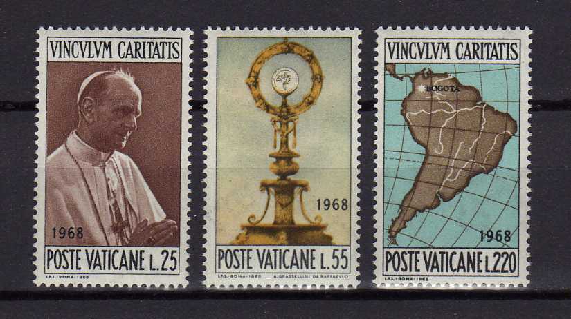 Vatican 1968 - Bogota Congress, serie neuzata