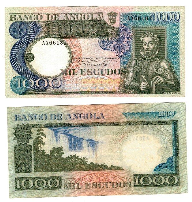 Angola 1973 - 1000 escudos, circulata