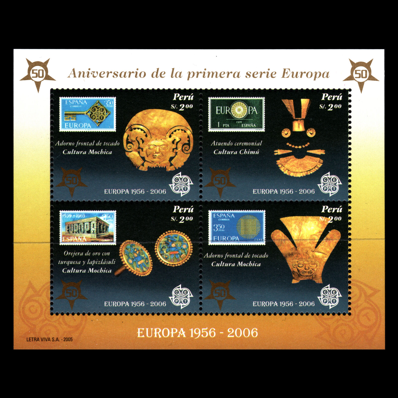 Peru 2005 - Europa, arheologie, bloc neuzat