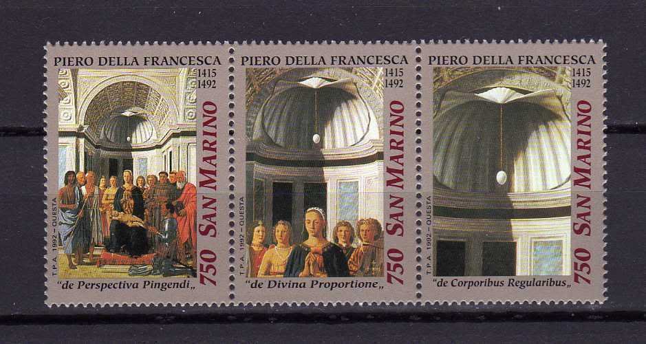 San Marino 1992 - Piero Della Francesca, arta, serie neuzata