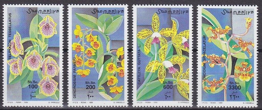 Somalia 1999 - Flori, orhidee, serie neuzata