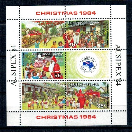 Christmas Island 1984 - Craciun, bloc neuzat
