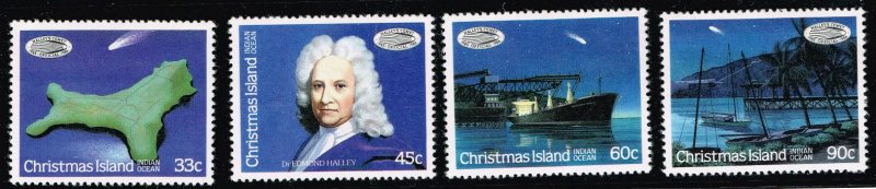 Christmas Island 1986 - Cometa Halley, astronomie, serie neuzata