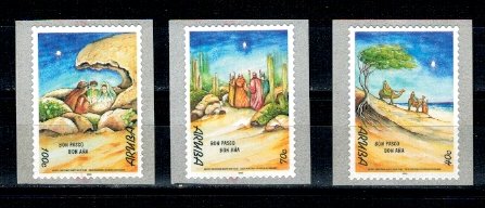 Aruba 1999 - Craciun si Anul Nou, serie timbre autocolant neuzat