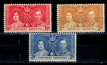 Northern Rhodesia 1937 - Coronarea, serie neuzata