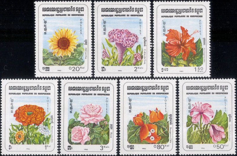 Cambodge 1983 - Flori, serie neuzata