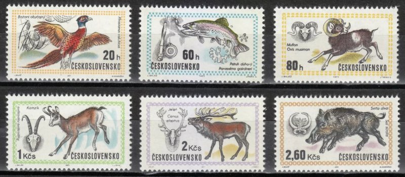 Cehoslovacia 1971 - Expo vanatoare, fauna, serie neuzata